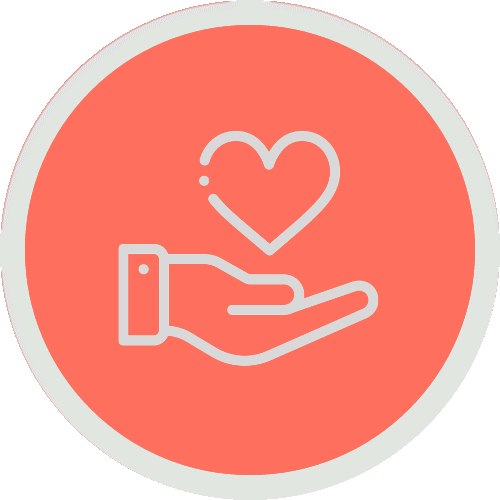 Icon representing charity or love concept.