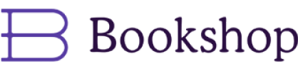 Bookshop logo in purple font.