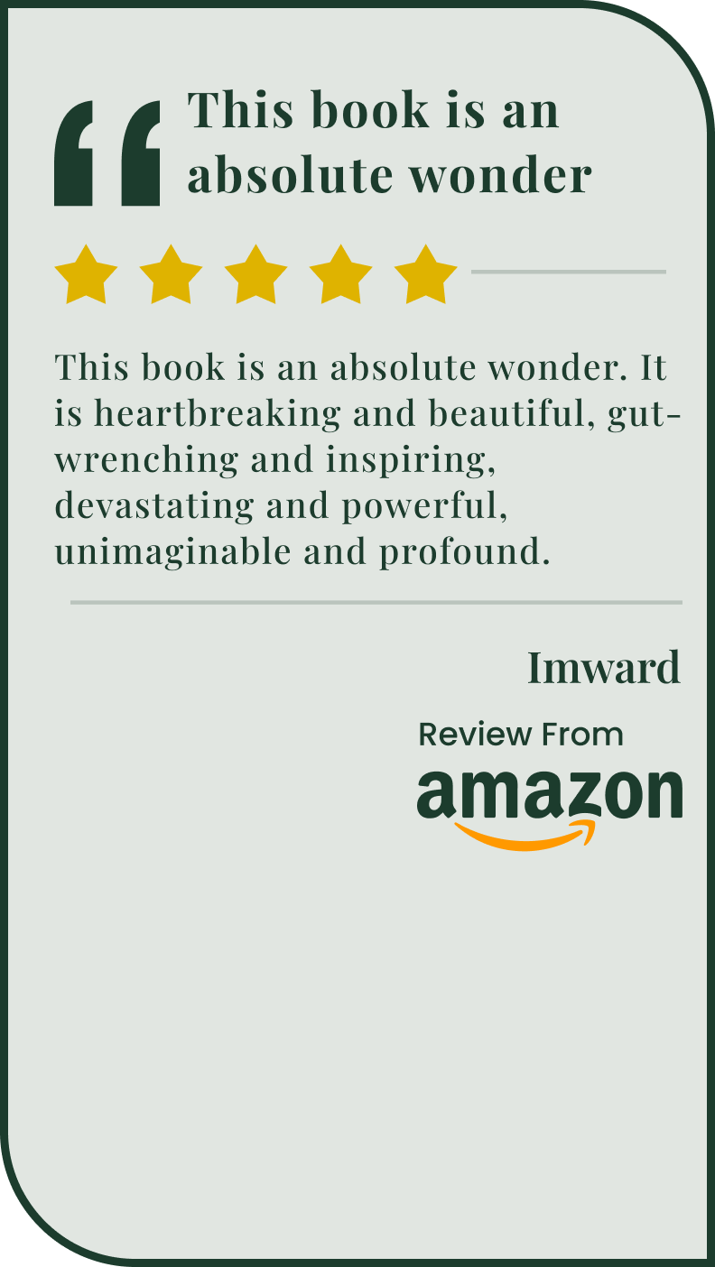 Glowing five-star Amazon review for an inspiring book.