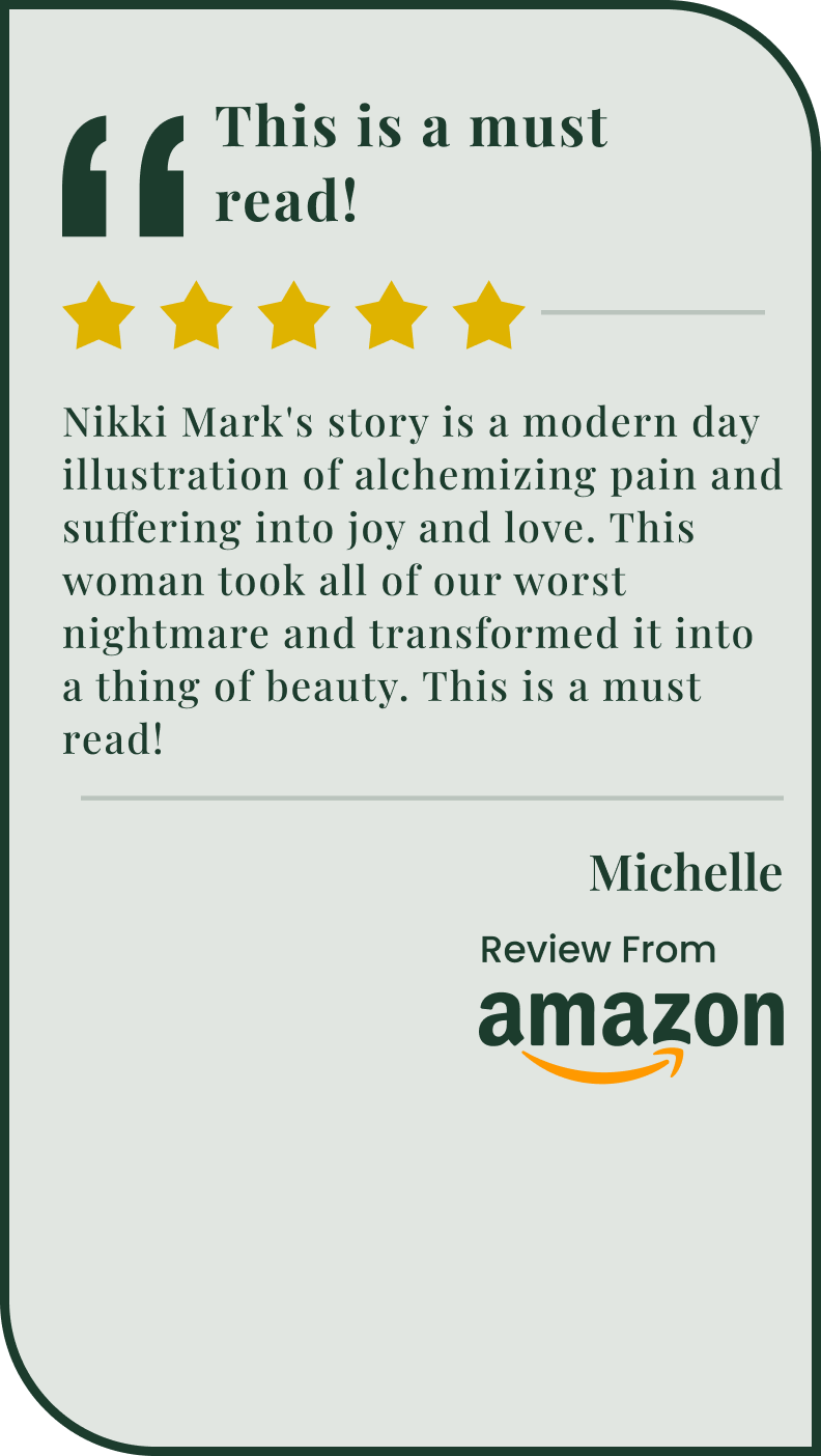 Five-star book review excerpt on personal transformation.