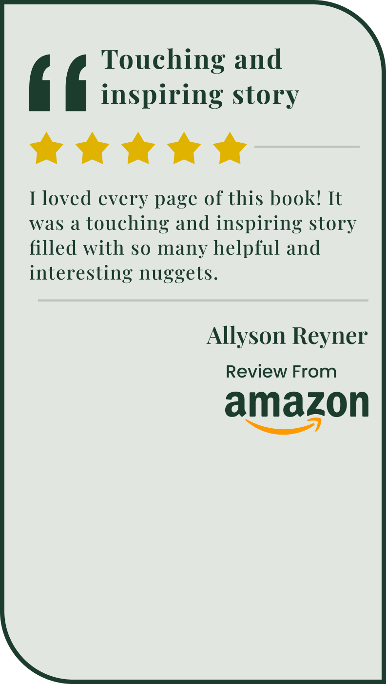 Five-star Amazon book review quote.