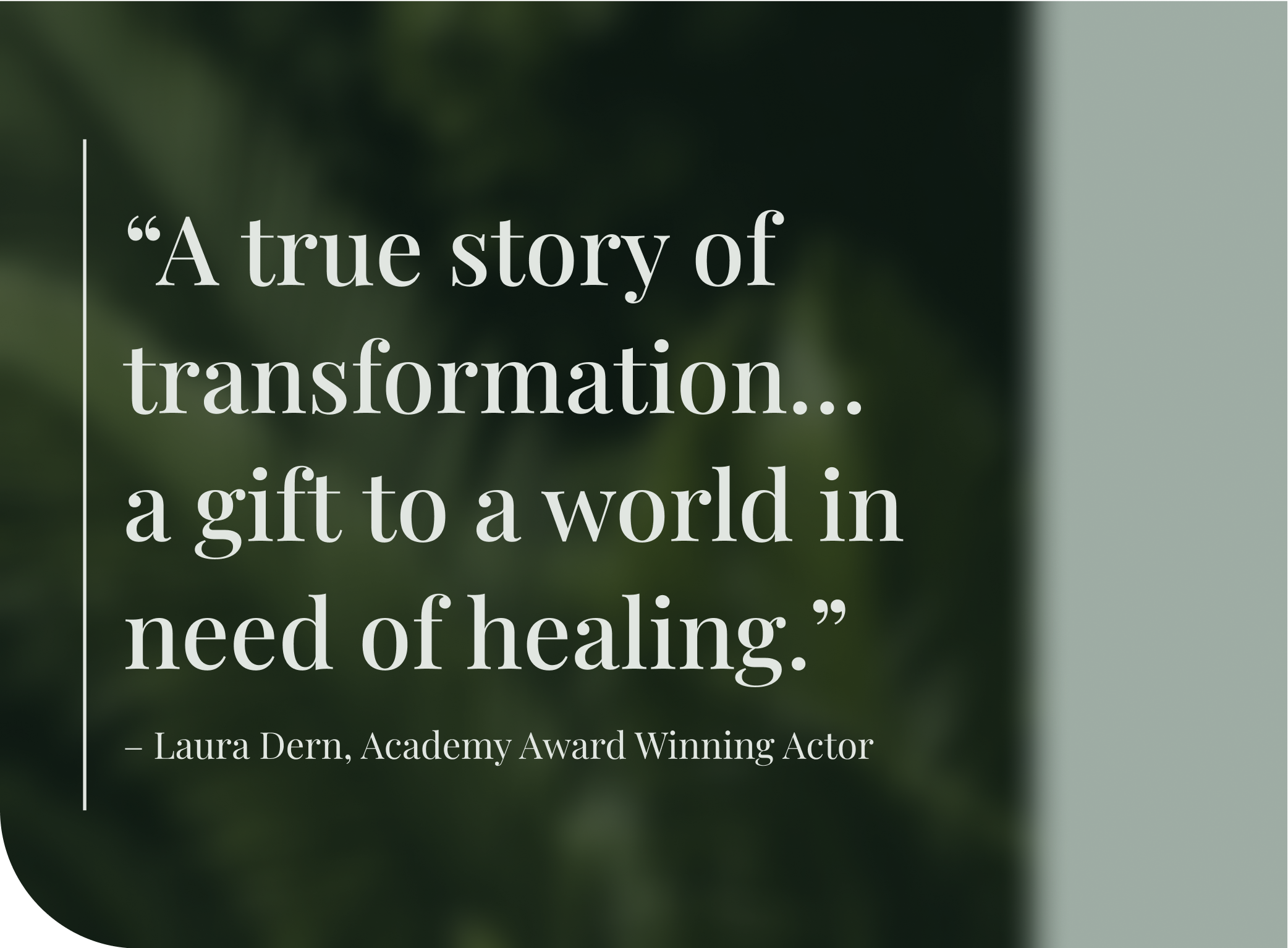 Inspirational quote about transformation and healing.