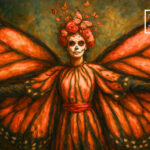 Day of the Dead butterfly costume painting