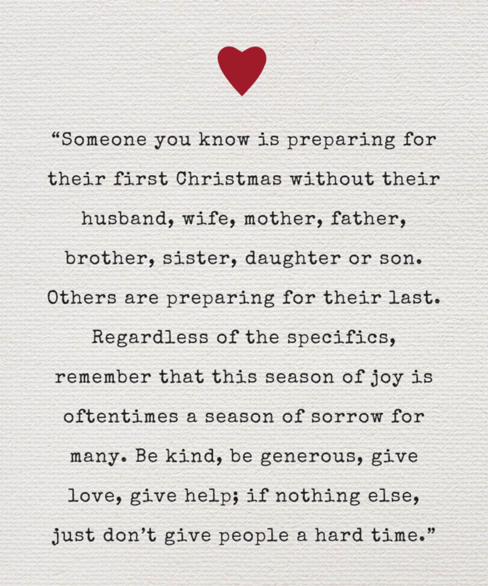 Heartwarming message about compassion during Christmas.